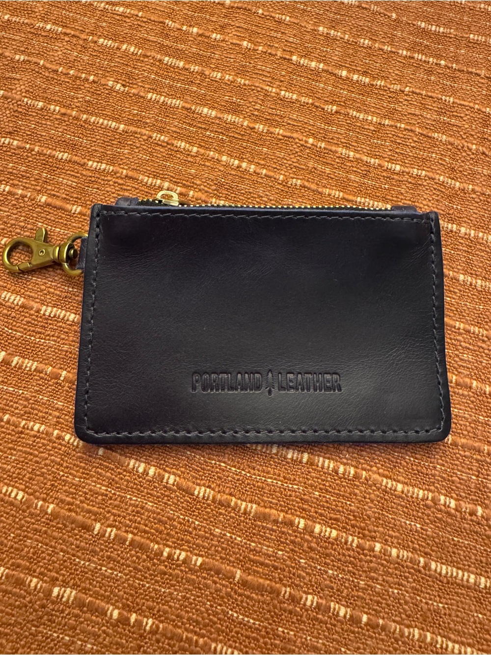NWOT Portland Leather Zip-Zap Duo Wallet in Cowboy Blue